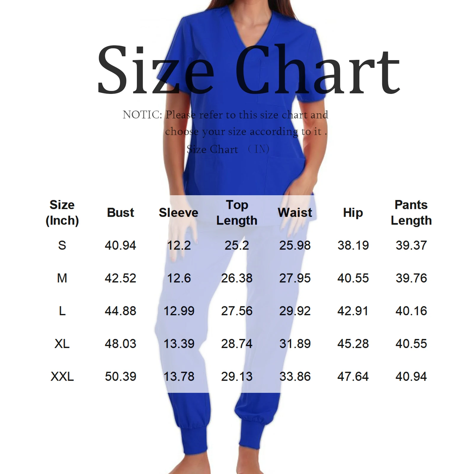 Women's Nurse Scrub Set V-Neck Short Sleeve Multi-Color Jogger Pants Multi-Pocket Medical Uniform Healthcare Workwear