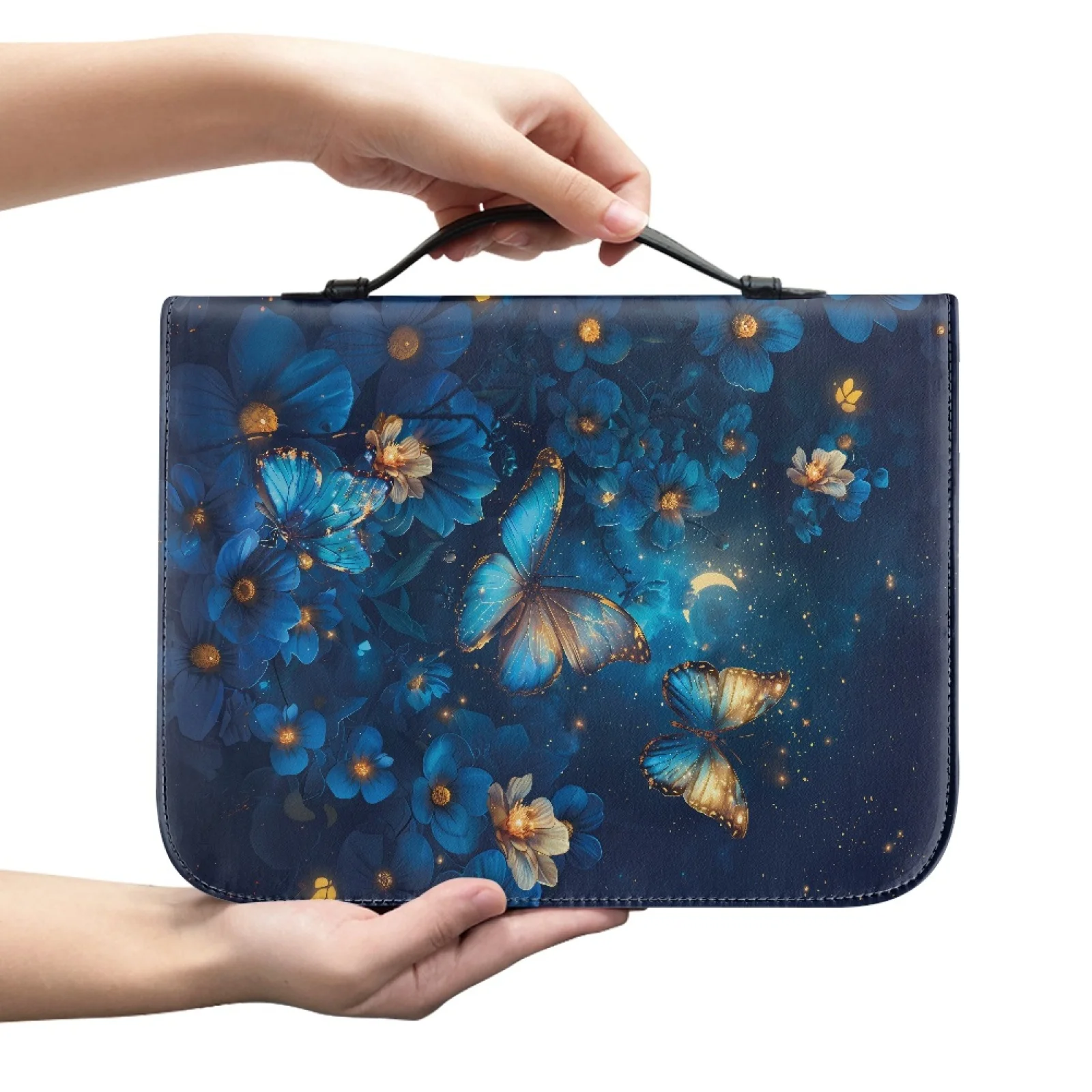 PENSTROLL Butterfly Bible Carrying Case PU Leather Large Capacity Bible Church Bags for Prayer 2026 Collection