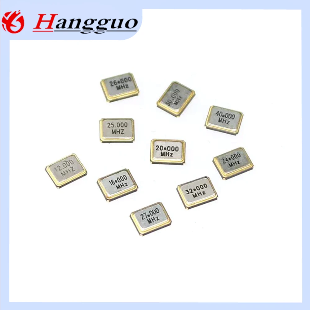 10PCS SMD 3225 SMD passive quartz crystal oscillator 8Mhz 10Mhz 12Mhz 16Mhz 20Mhz 24Mhz 26Mhz 30Mhz 32Mhz 40Mhz 48Mhz