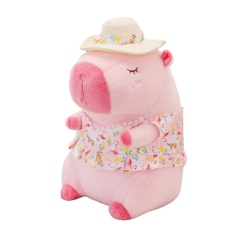 Capivara brinquedo de pelúcia bonito animal de pelúcia para crianças aniversário presente de natal praia festa verão férias boneca popular crianças presente