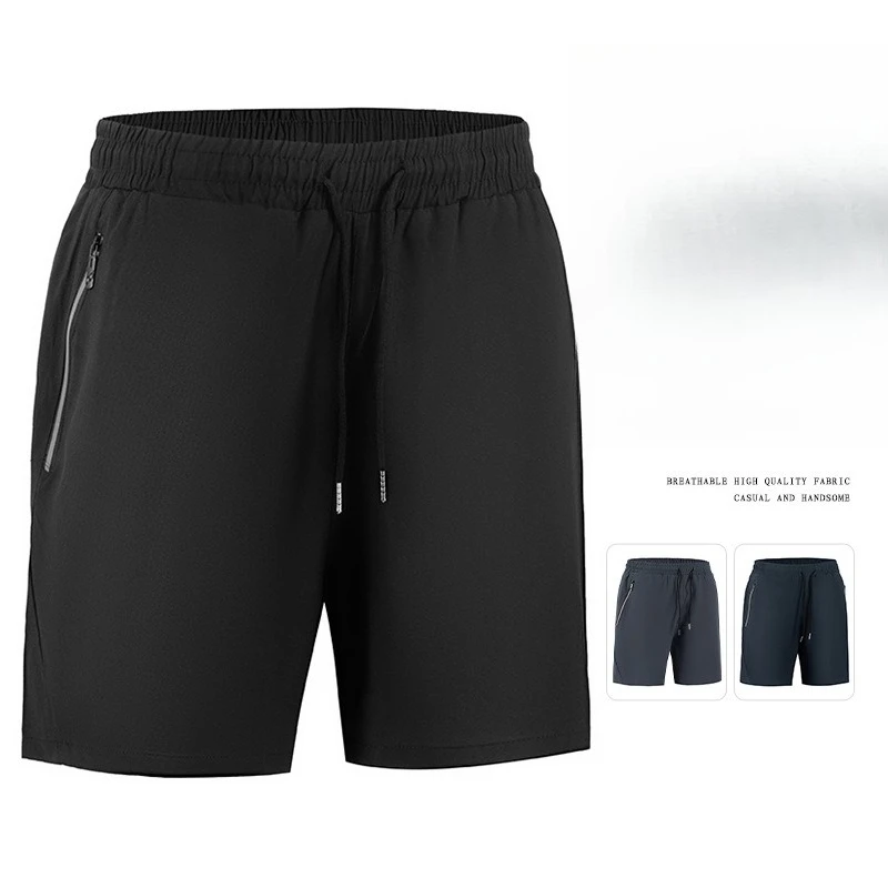 Herren Leichte Laufshorts Sommer Schnelltrocknend Wasserabweisend Gürtelschlaufen Elastischer Bund Langlebiges Polyester für Wandern Angeln