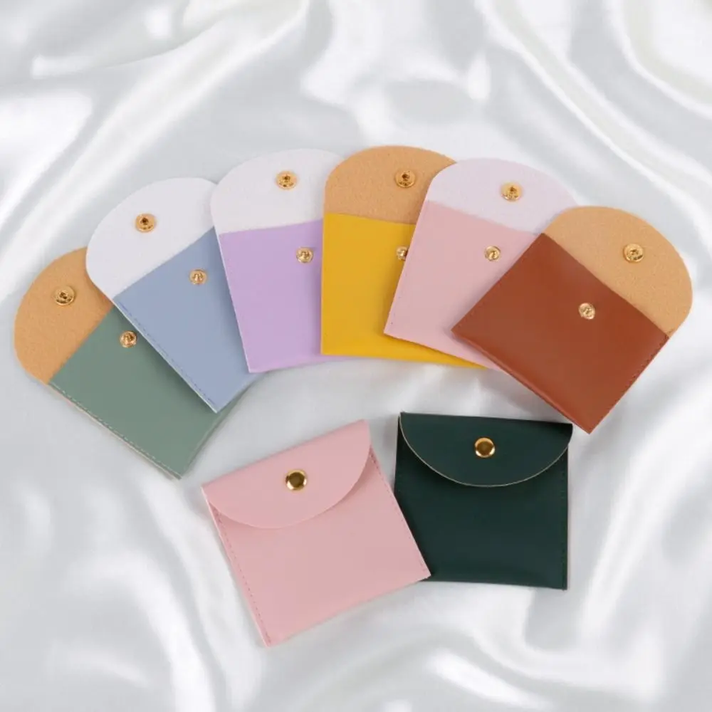 Pure Color Short Coin Purse Large Capacity Korean Style ID Credit Card Holder Money Bag Waterproof Mini PU Leather Wallet