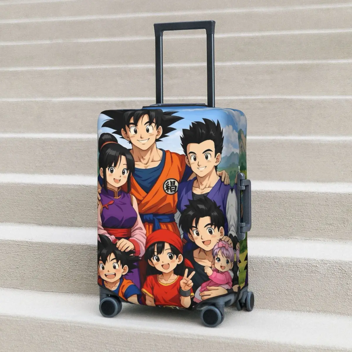 

Chibi Goku Dragon Ball Suitcase Cover Holiday Cruise Trip Practical Luggage Supplies Protection