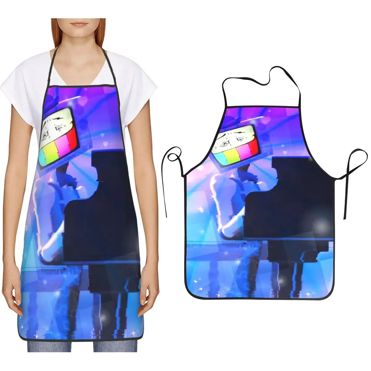 

Creative Control Mr. Puzzles Aprons Chef Cooking Baking Tablier Bib Kitchen Cleaning Pinafore for Women Men Painting