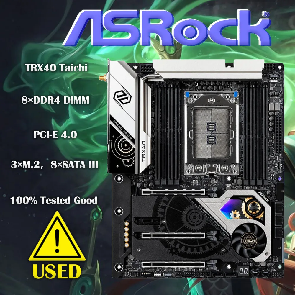 ASRock Motherboard TRX40 Taichi With AMD Ryzen Threadripper sTRX4 TRX40 Max 256GB DR4 ATX