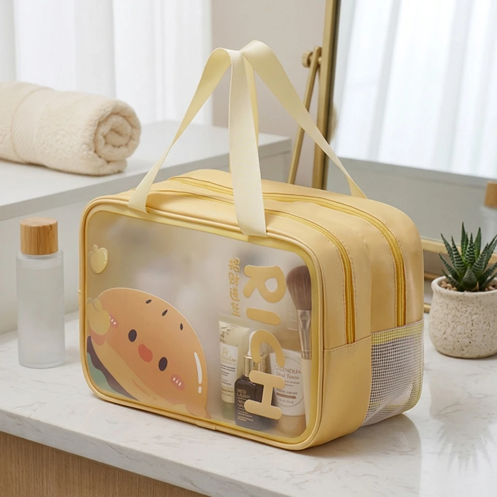 Toiletry Bag Waterproof Polyester Travel Organizer Pouch Multi-compartment Storage Case for Business Trip Vacation Essentials