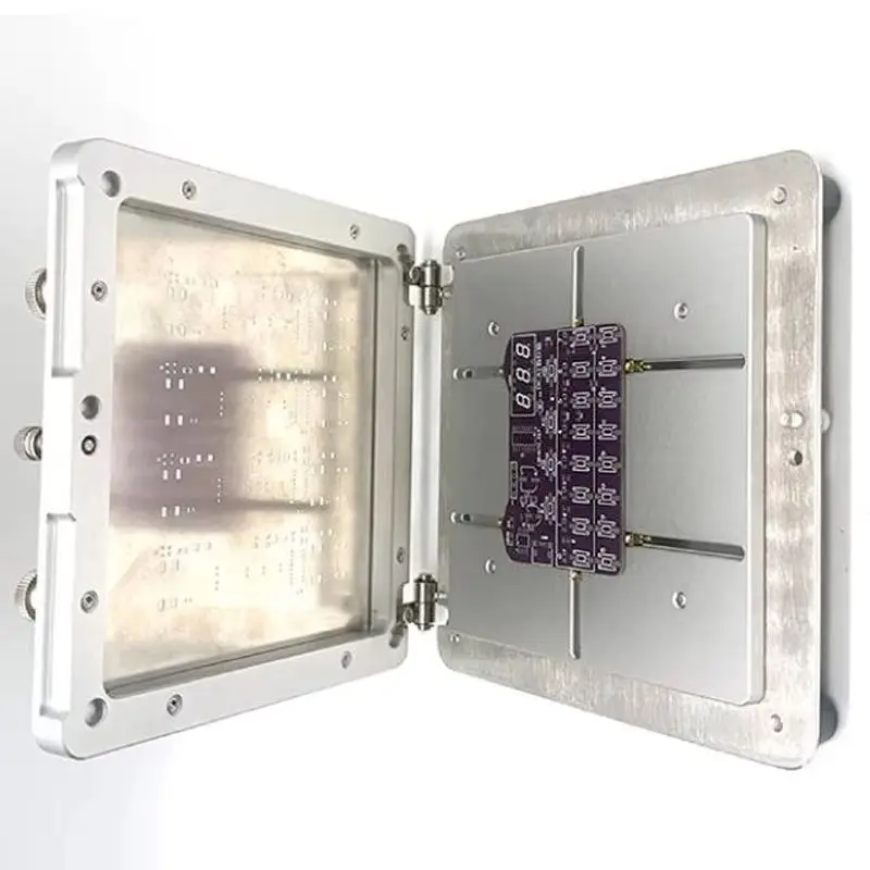 SMT Stencil Frame Positioning Fixture Jig CNC Machined 6061 Aluminum Alloy for Solder Paste Printing Red Glue Application