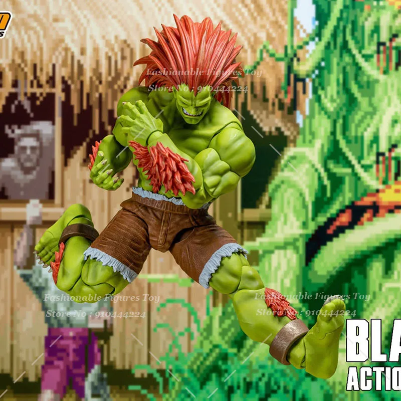 Strom ของเล่น 1/12 ผู้ชายทหาร Strong Blanka ต่อสู้เกมสีเขียว Orcs Challenger ชุด 6 นิ้ว Action Figure ของเล่นคอลเลกชัน