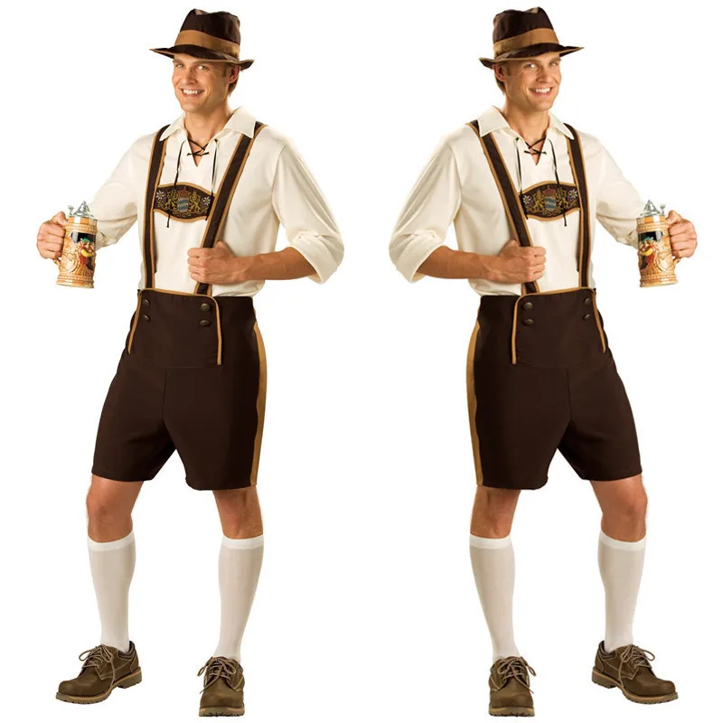 Kinder Erwachsene Oktoberfest Kostuum Cosplay Bier Kostüm Sets Lederhosen bayerischen Festival Halloween Dress Up Party Disfraz Hombre