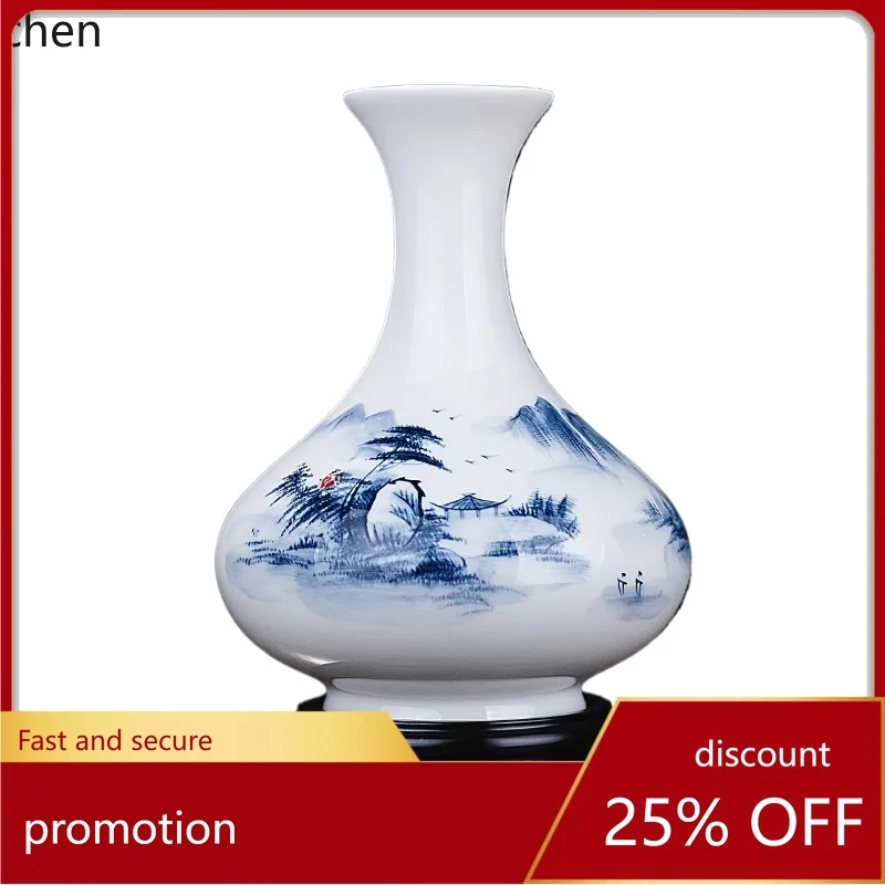 LYY high-end hand-painted rich small vase ornament ceramic living room flower arrangement home