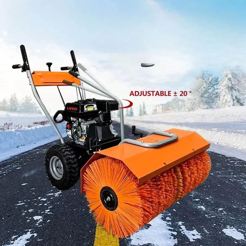 high power small hand-held snow sweeper gasoline engine road sanitation small snow removal machine