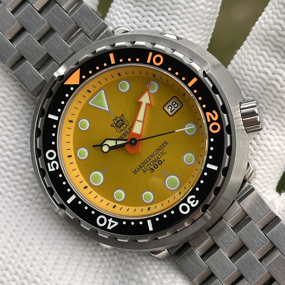 STEELDIVE SD1975C New Color 46.5mm 300m Waterproof Super Luminous Ceramic Bezel Insert NH35 Automatic Movement Mens Dive Watches