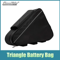 Bolsa triangular para batería de bicicleta eléctrica, bolsa triangular con marco negro, carga máxima de 126 celdas, 36V, 48V, 60V, 72V