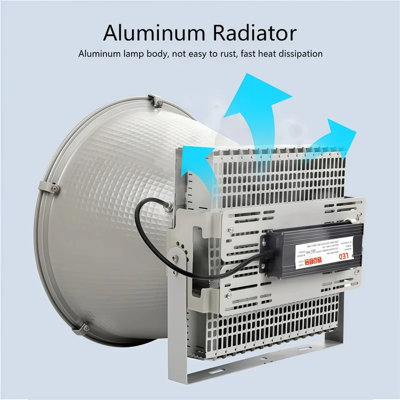 

Outdoor Waterproof LED Floodlight High Power 600W 800W 1500W 2000W Crane Chandelier Spotlight for Site Construction Dock Lightin