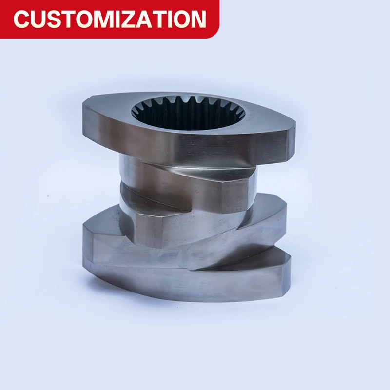 OEM Kneading Block Screw Element for Twin Screw Extruder Polymer Mixing Plastic Processing Alloy Steel Casting auger screw