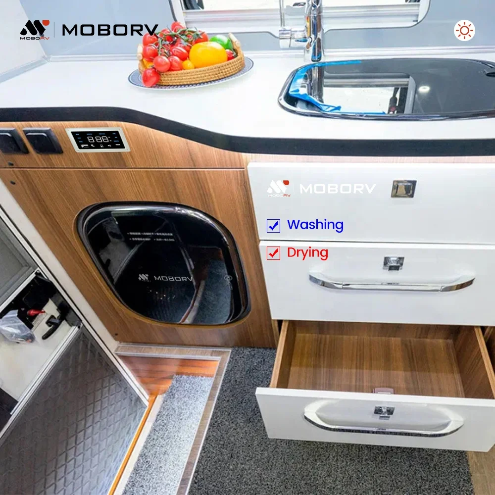 

RV APPLIANCE ACCESSORY Automatic Mini Wall-Mounted Front Load Washing Machine Dryer Combo CCC Certified For Caravan RV