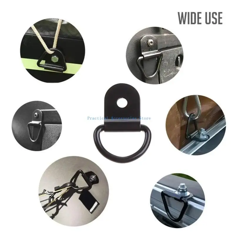

U75E 20Pcs Metal Pull Hook D Cargo Tie Down Ring Retainer Fixings for Trailer Truck Car