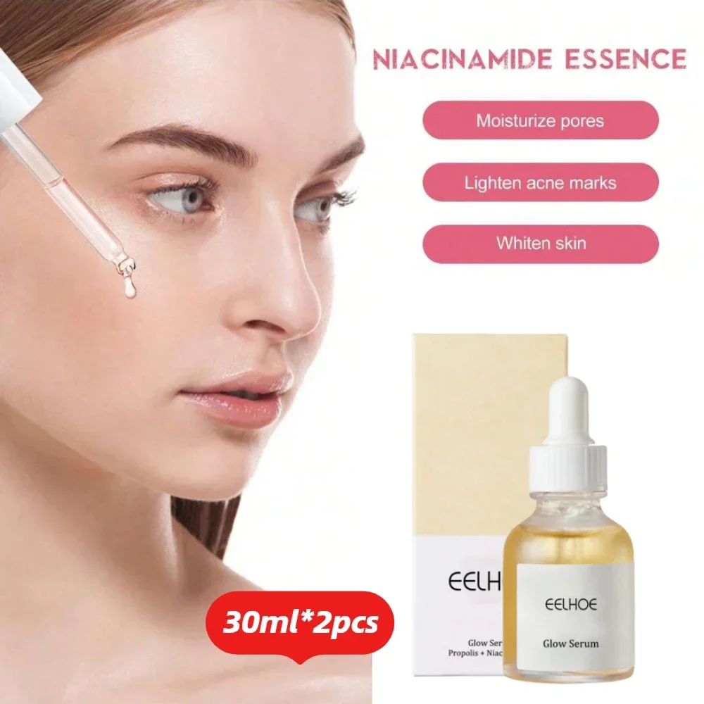 2Pcs Niacinamide Serum Moisturizing Lightening Pigmentation,Hyperpigmentation Age Spot Nourishing Brightening Repair Essence