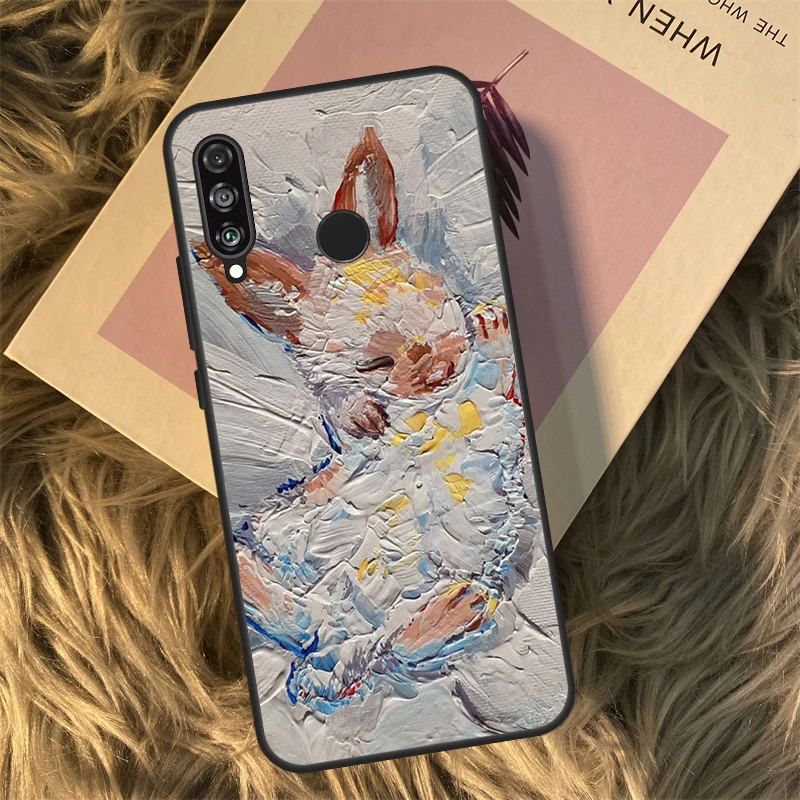 Cute Baby Rabbit Flower Crown Case For Huawei Nova 5T 11i 8i 3i Y91 Y90 Y60 Y70 Y61 Y73 9 10 SE 11 13 14 Pro P30 P40 Lite