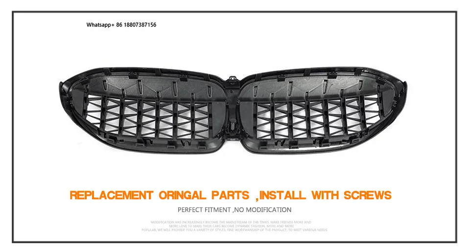 

Meteor Style Carbon Fiber Front Grille forBMW 3 Series G20 2019-2022