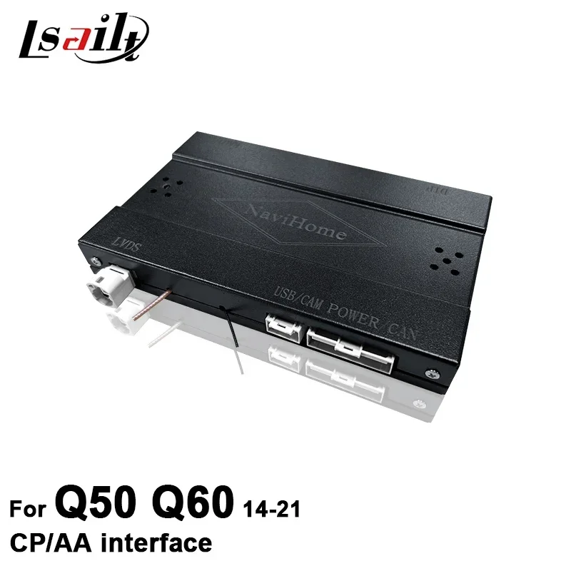 

Wireless CP AA Interface box for Infiniti Q40 Q50 Q60 2013-2021 with GPS Navigation , Mirror Link , Linux by Lsailt