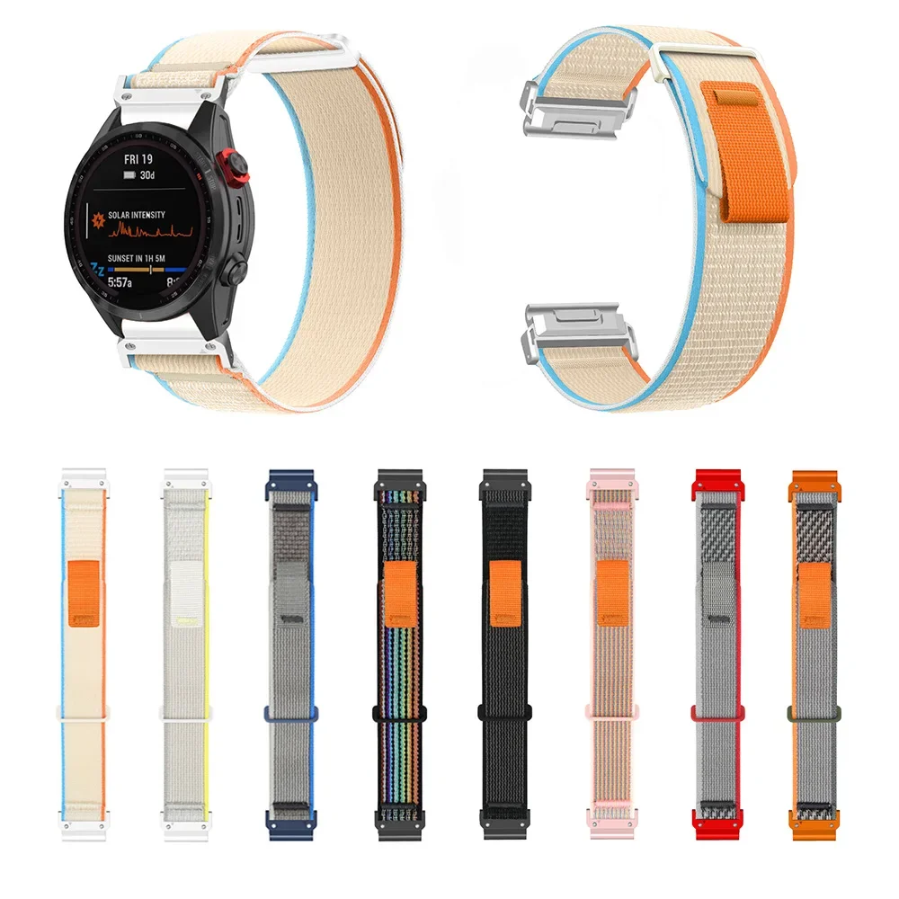 QuickFit 22mm 26mm Nylon Strap For Garmin Fenix 7 7X Pro 6 6X 5 5X Plus Smart Watch Wristband For Garmin Epix Gen 2 Bracelet