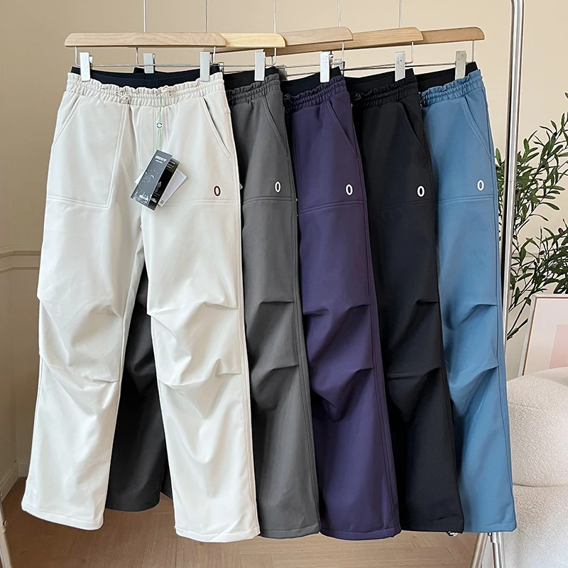 

Легкий теплый флис, не объемный! Водонепроницаемые женские брюки для активного отдыха с высокой талией, прямым кроем и защитой от истирания, для альпинизма