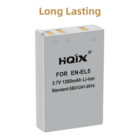 HQIX for Nikon COOLPIX P3 P4 P80 P90 P100 P500 P510 P520 P530 P5000 P5100 P6000 S10 3700 5200 5900 Camera EN-EL5 Charger Battery