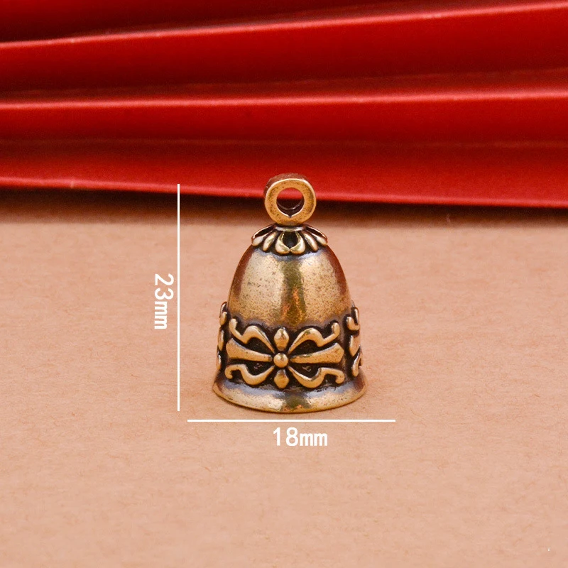Vintage Bell Tibetan Exorcism Bells Pure Brass European Armor Style Bells Car Keychain Pendant Jewelry Men Keyring For Pet Bells view 4