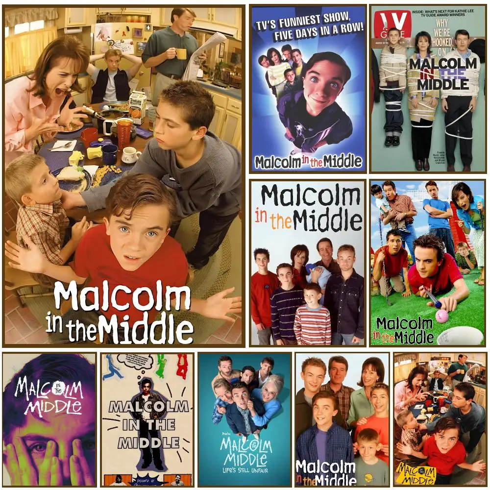 Malcolm in the Middle TV Series Comedy Poster Self-adhesive Advanced Aesthetic Printing Paper WallArt for Living Room Home Decor