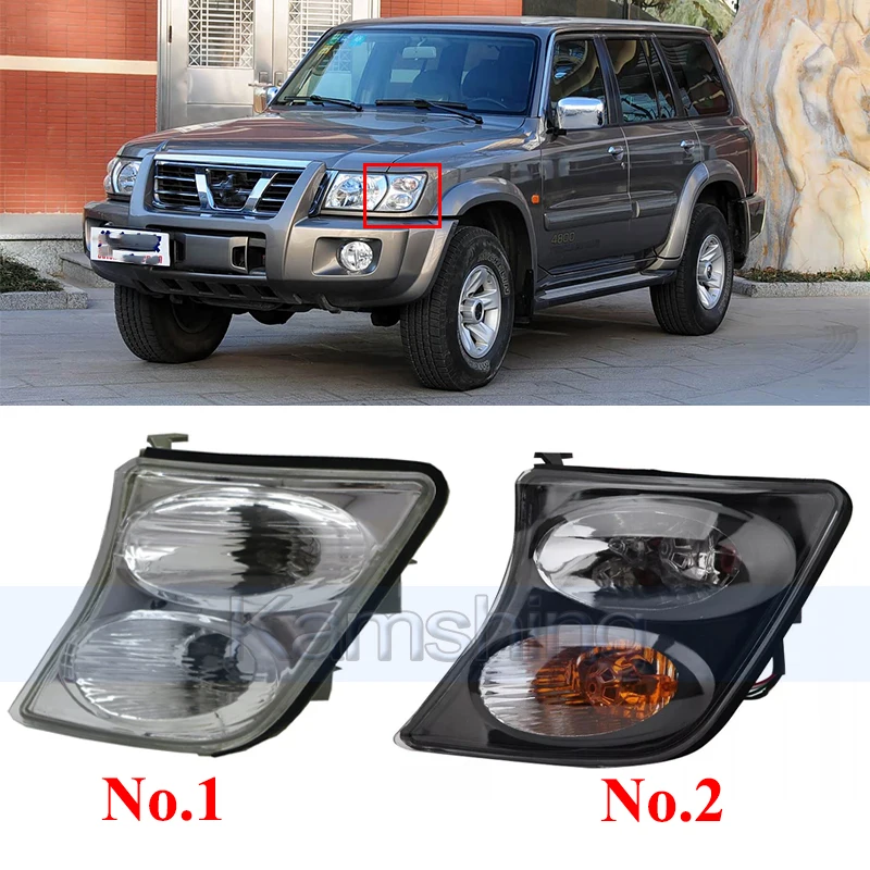 

Kamshing1пара передний угловой светильник для Nissan Patrol Y61 2001-2004, габаритная фара, указатель поворота