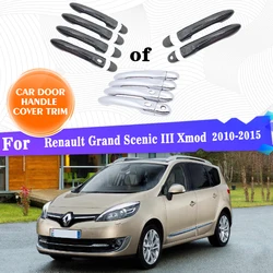 Door Handle Covers For Renault Grand Scenic III Xmod 2010 2012 2013 2014 2015 Car Accessories Styling Stickers Rustproof Gadgets