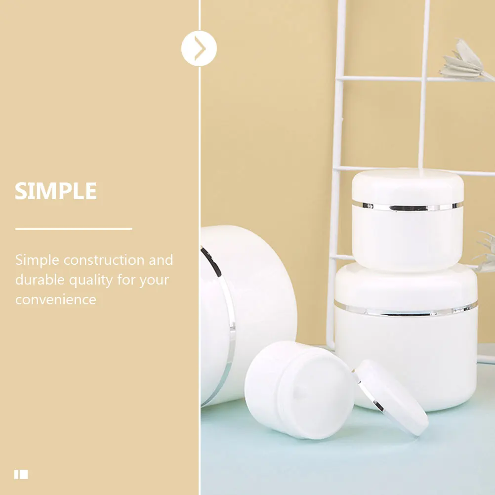 

8pcs Leak-Proof Cream Jars Empty Containers Round Lotion Bottles Portable Refillable Storage Boxes For Facial Creams