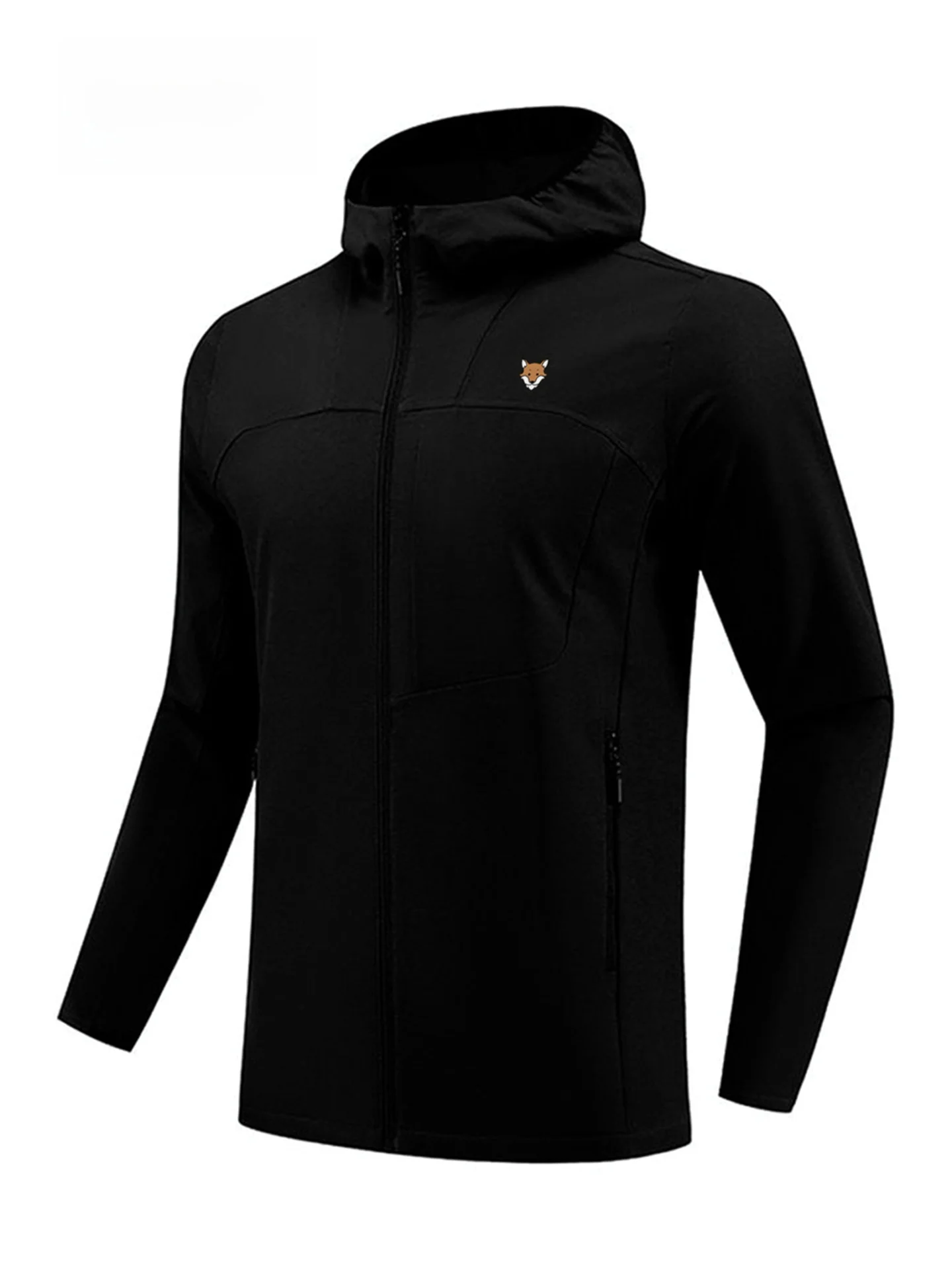 

Мужская спортивная куртка с капюшоном, ветрозащитная, теплая, приталенная, для бега, фитнеса, тренировок, утренних пробежек, повседневная, на молнии