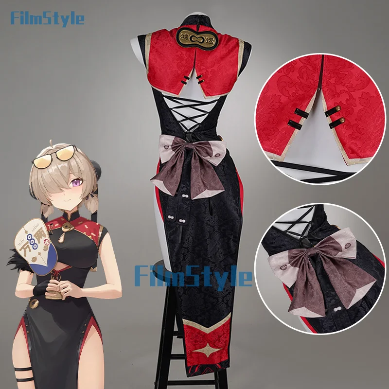 Disfraz de Cosplay de Zenless Zone Zero Sweety, Uniforme Cheongsam, Gafas de Sol, Yum Cha Sin, Festival, Fiesta de Halloween para Mujer