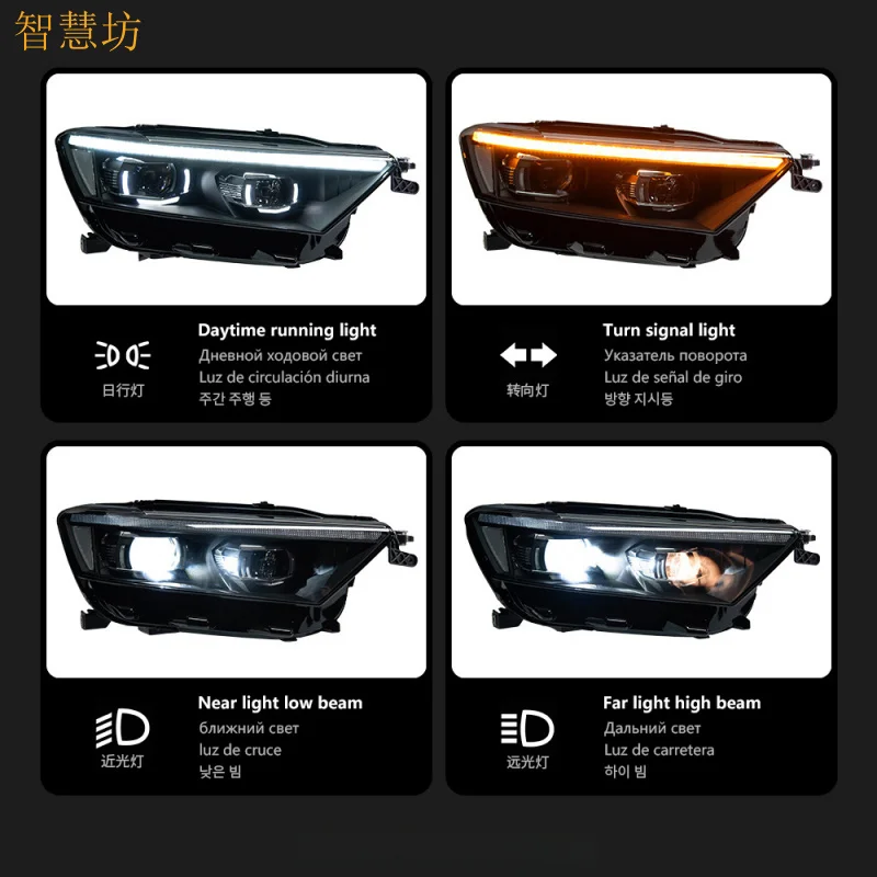 Suitable for 17-20 Volkswagen T-ROC Headlight T-Roc LED Daytime Running Light Modification Assembly Dynamic Turn Signal