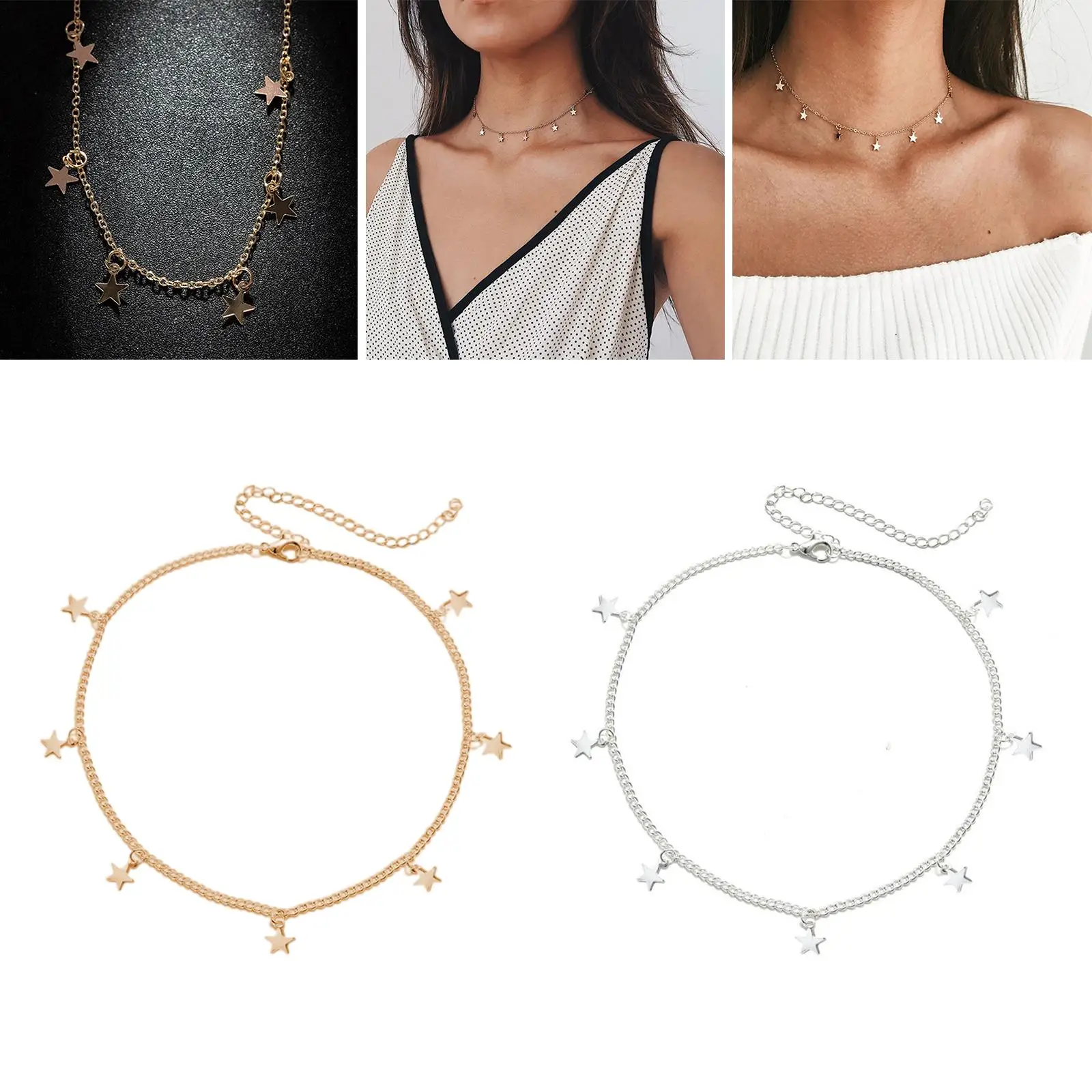 

Ожерелье со звездами, кулон, круговое колье, индивидуальное нежное для праздничного шоу