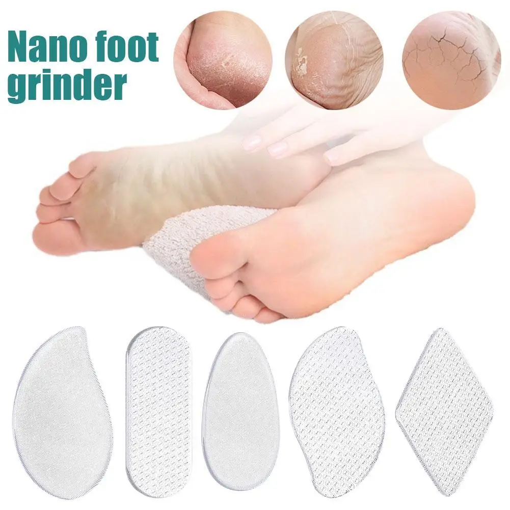 

Transparent Nano Glass Foot Grinder To Remove Dead Tool Skin File Heel Sole Pedicure To Stone Calluses Foot Skin Scraping P W2K4