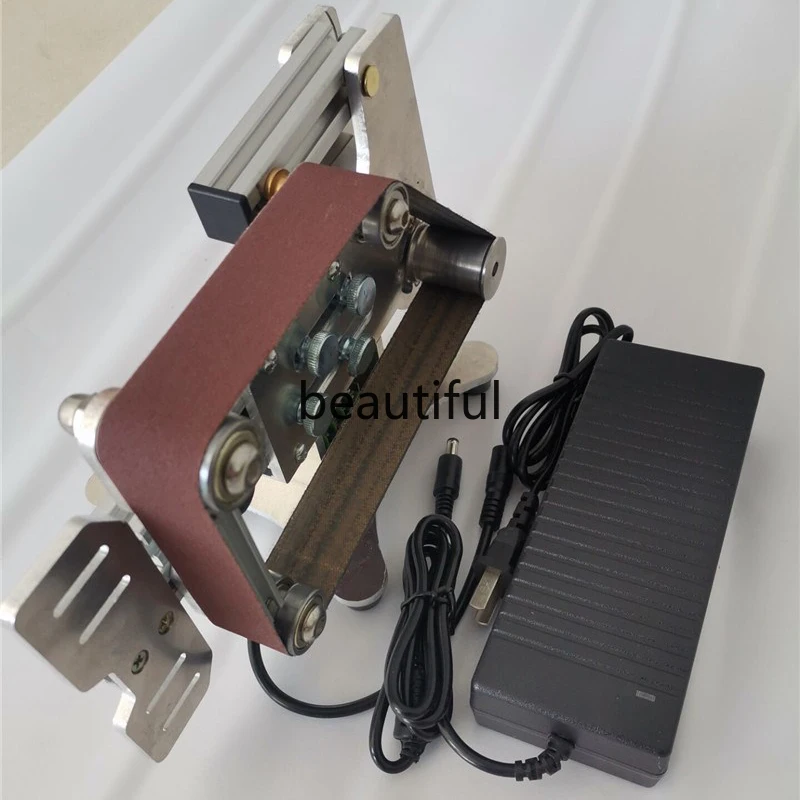 Multifunctional Mini Belt Machine DIY Polishing Grinding Machine Desktop Household Electric Belt Rack Tool 180W