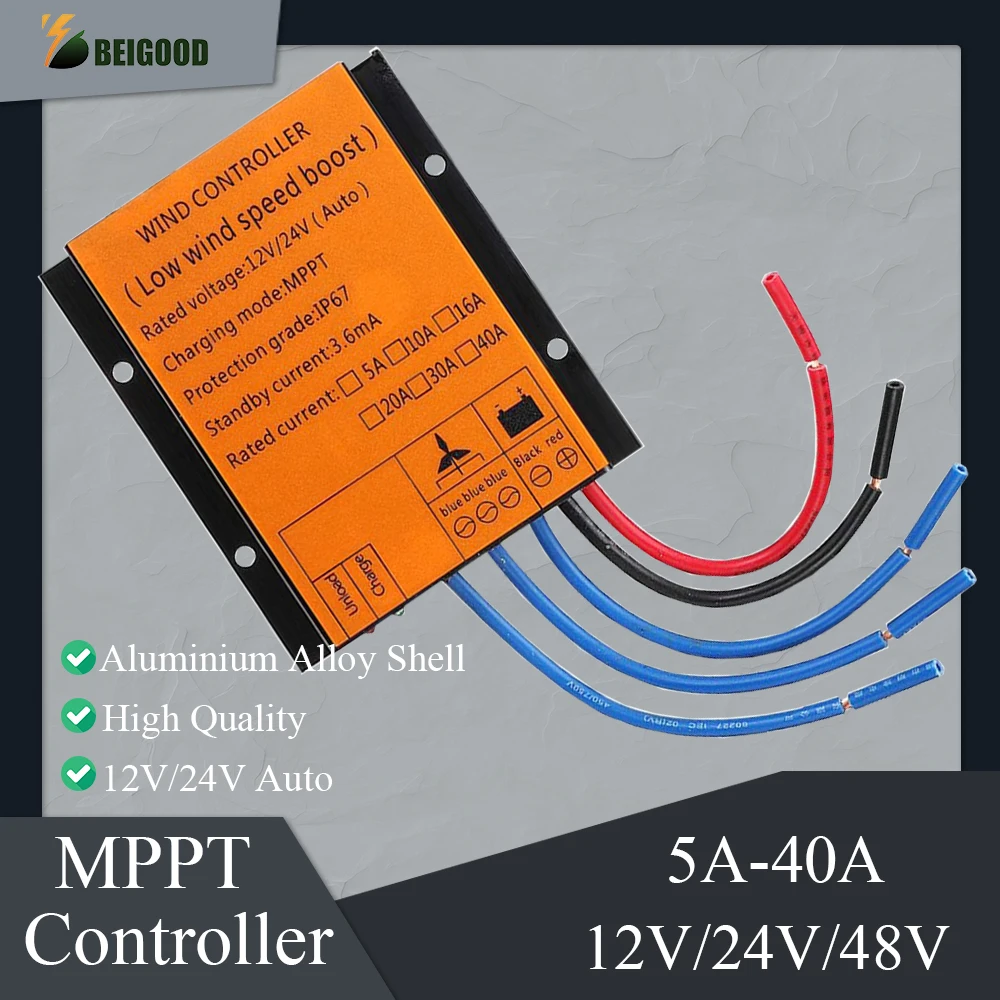 10KW 1000-10000W 5-40A 12V/24V/48V MPPT Wind Charge Controller For Wind Turbine Generator System Waterproof Factory Price