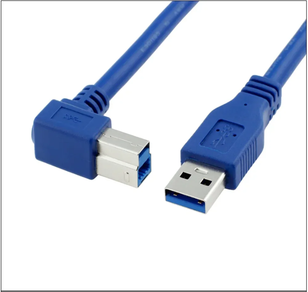 

USB 3.0 printer elbow data cable USB transmission cable A male to B male high-speed square port hard disk display uplink data