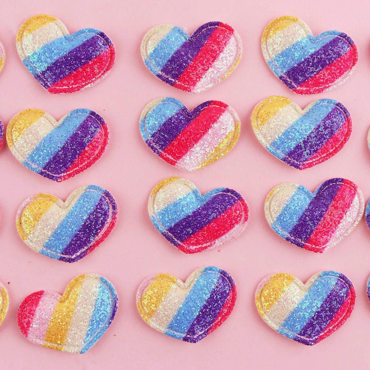 50 قطعة 22*20 مللي متر بلينغ القلب بريق زين مبطن بقع DIY بها بنفسك أغطية الرأس ديكور الملابس قبعة الحرف لوازم الخياطة