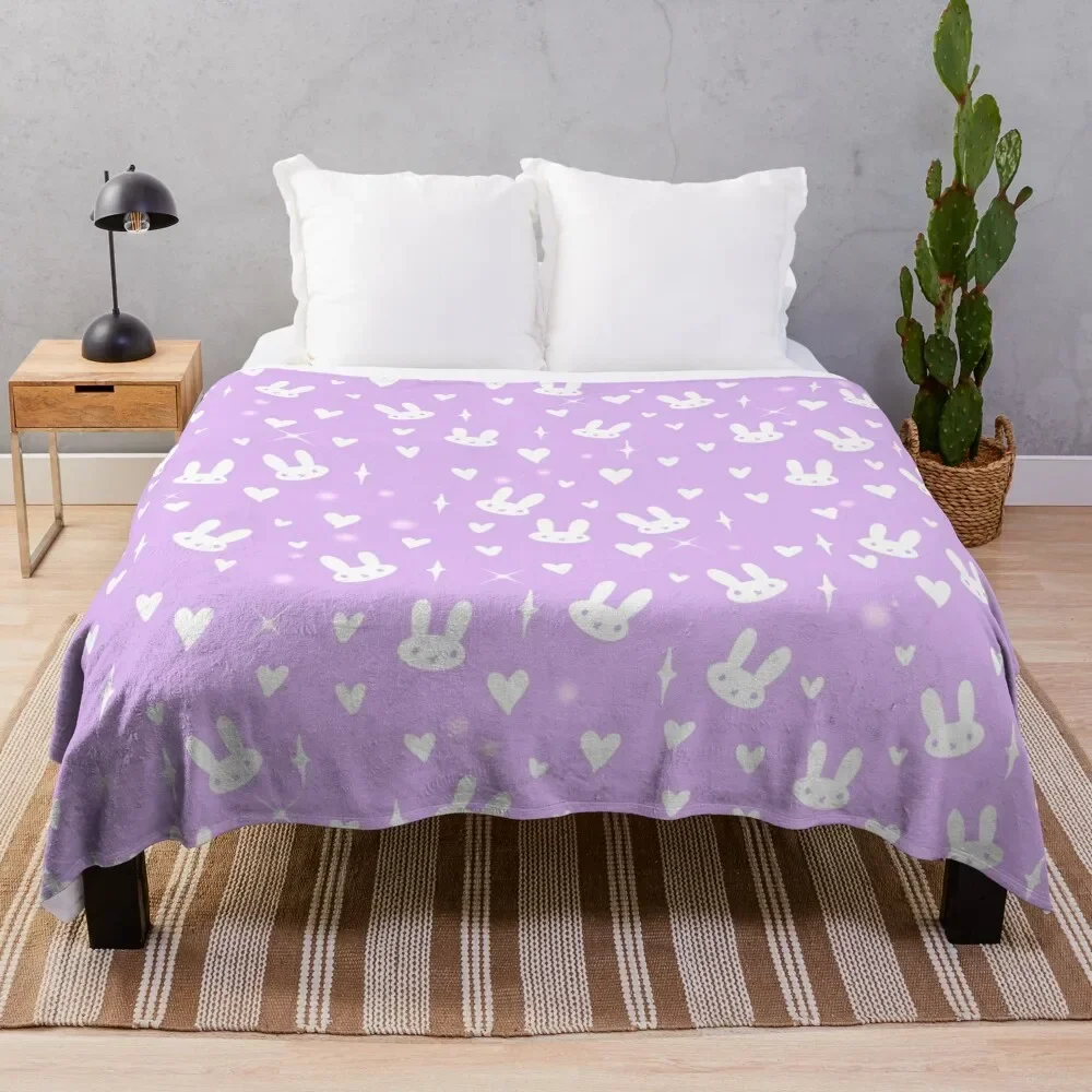 

purple bunny Throw Blanket Luxury Designer Comforter Sofa Throw Beach Blankets