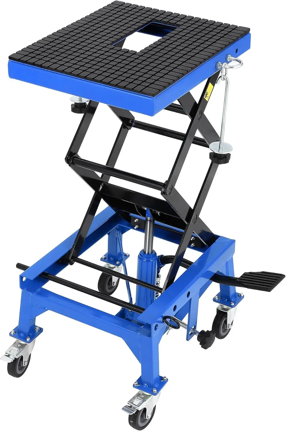 

Hydraulic Motorcycle Lift Jack Table, 350 Lbs Scissor Lift Stand Foot Operated ATV Dirt Bike Scissor Stand with 4 Wheels, Liftin