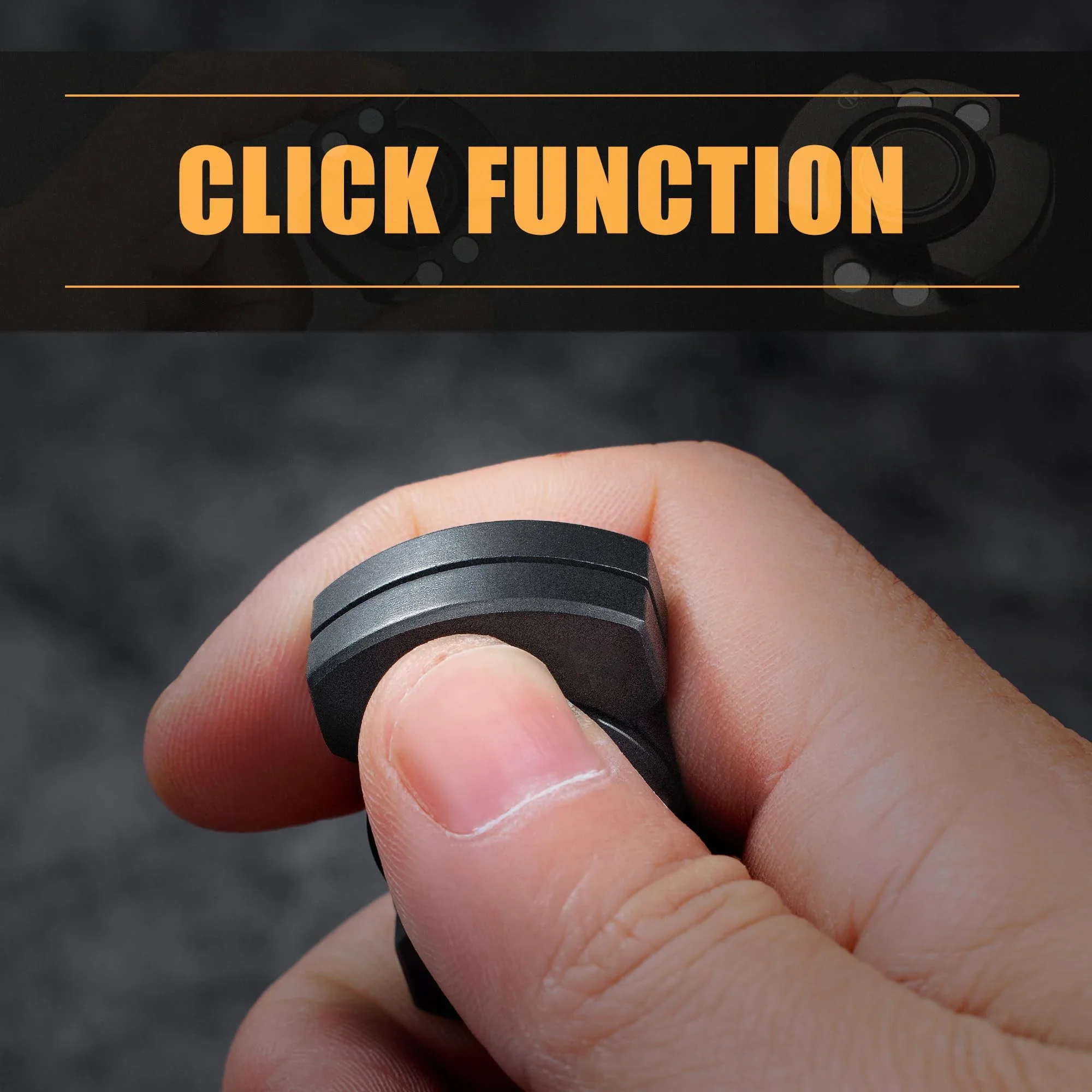 สแตนเลส 3 in 1 Fidget Spinner และ Slider Combo พร้อมปุ่มคลิกของเล่นโลหะสําหรับผู้ใหญ่บรรเทาความเครียด