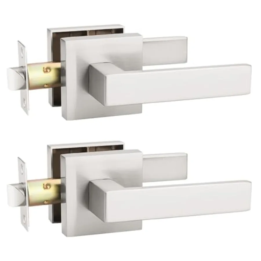 

Door Handle, Passage Door Knob Interior Closet Door Handle Without Lock and Key, Reversible for Left and Right No Lock