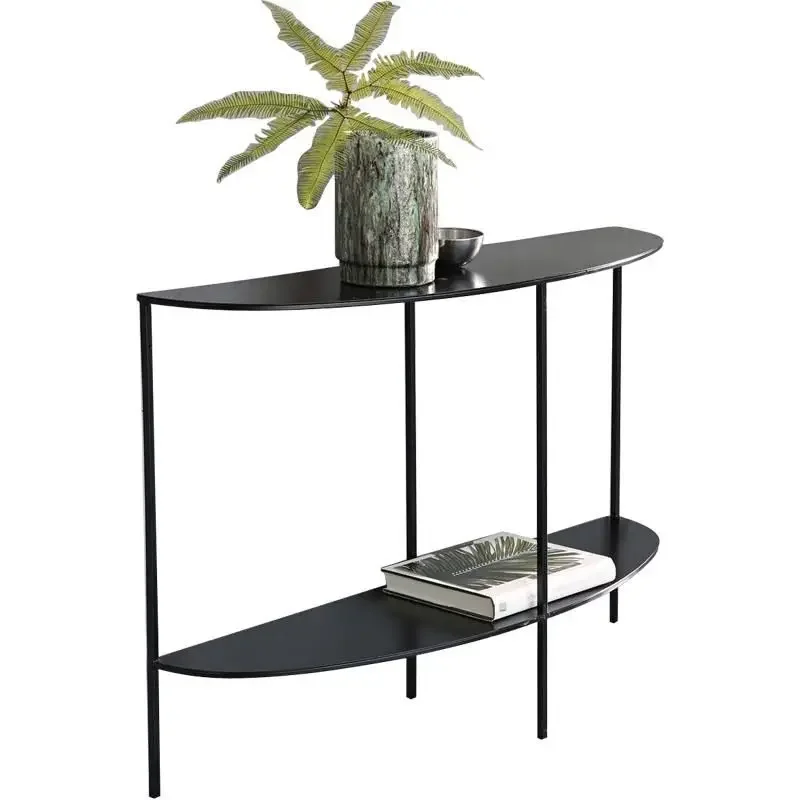 Nordic entrance table, simple modern platform, semi-circular entrance iron cabinet