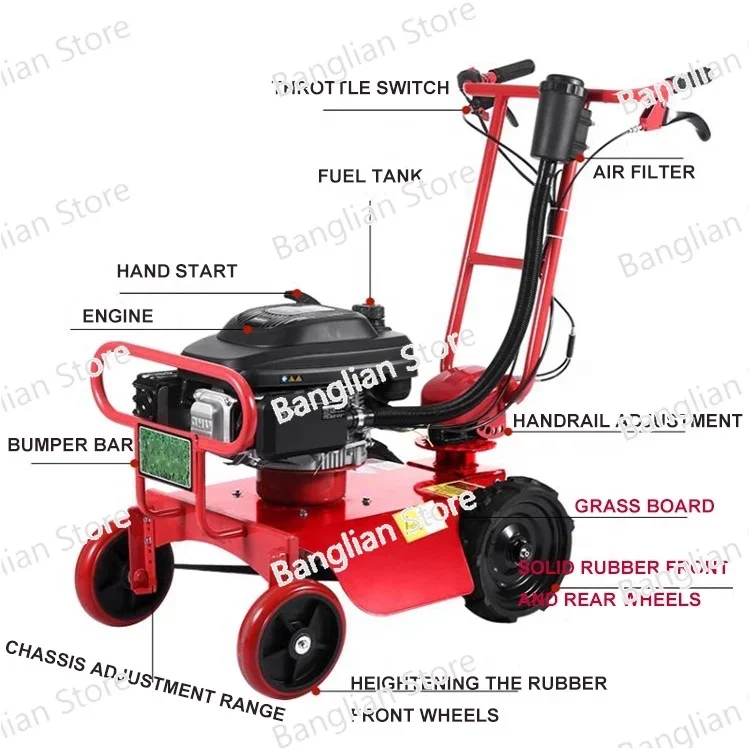 Remote Control LawnMower Cropper Weeder Grass Cutter Cutting Machine For Sale With Gasoline Power