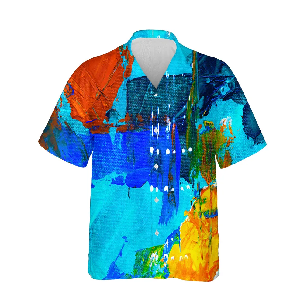 

Jumeast New Summer Hawaiian 3D Aesthetic Abstract Men's Short Sleeve Shirt Clothing Casual Streetwear Blouse Fashion Man Clothes