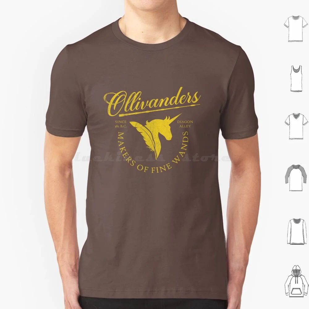 Tienda de varas Ollivander'S, Camiseta de gran tamaño 100% algodón Jk Rowling Ollivanders Voldemord Books Revenclaw Slythering Diagon Alley